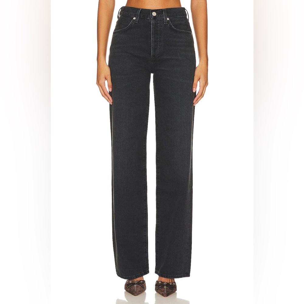 Citizens Of Humanity Black High-Rise Straight Jeans